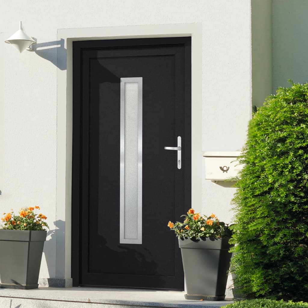 vida XL Haustür Anthrazit 98x 208 cm PVC