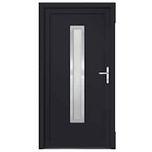 vidaXL Front Door Anthracite 108x208 cm PVC