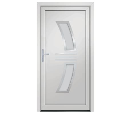 vidaXL Porte d'entr&eacute;e Blanc 98x208 cm PVC