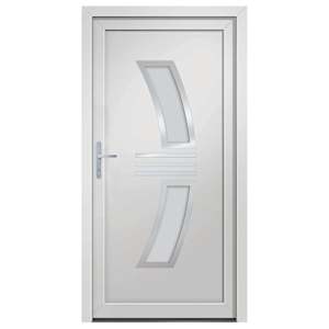 vidaXL Porte d'entr&eacute;e Blanc 98x208 cm PVC