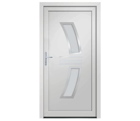 vidaXL Porte d'entr&eacute;e Blanc 108x208 cm PVC