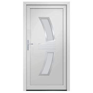 vidaXL Porte d'entr&eacute;e Blanc 108x208 cm PVC