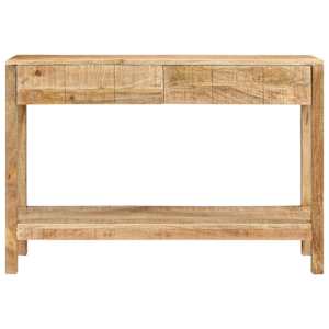 Konzolový stolek se 2 zásuvkami 110x35x75 cm masivní mangovník - obrázek 2