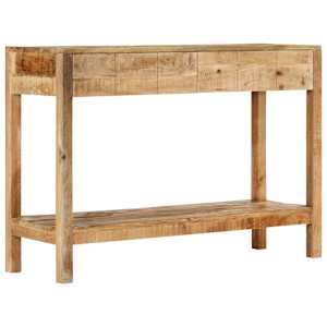 Konzolový stolek se 2 zásuvkami 110x35x75 cm masivní mangovník - obrázek 11
