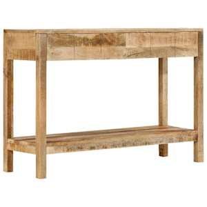 Konzolový stolek se 2 zásuvkami 110x35x75 cm masivní mangovník - obrázek 9