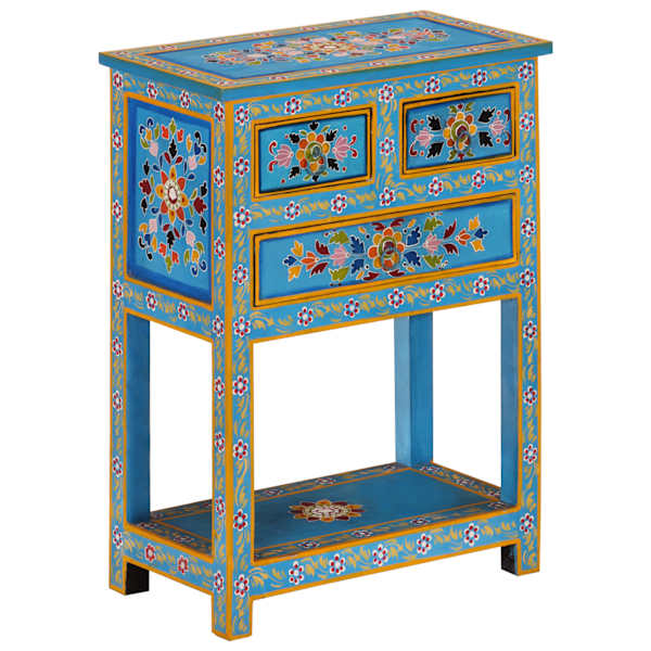 vidaXL puhvetkapp, t&uuml;rkiissinine, 55 x 30 x 76 cm, mangopuit