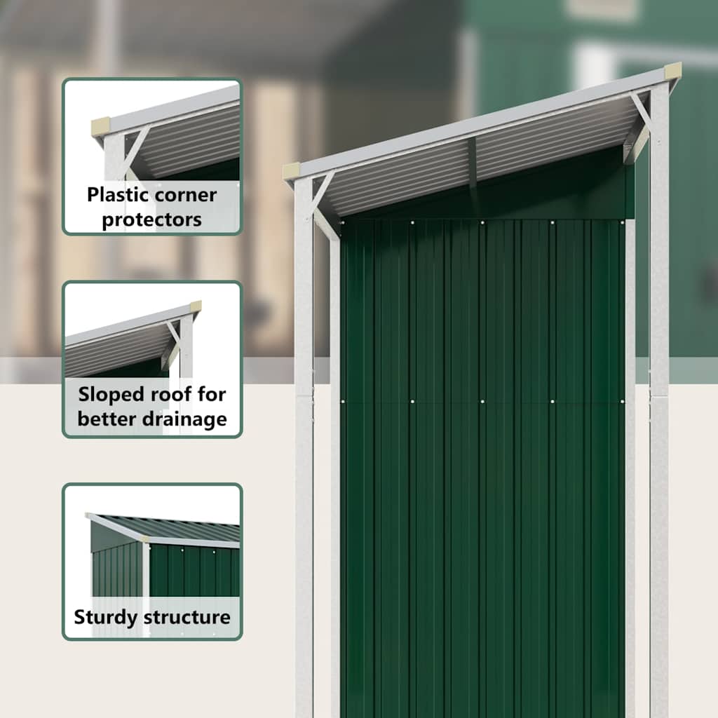 Tuinschuur met verlengd dak 277x107x181 cm staal antraciet vidaXL - Afbeelding 41 van 65