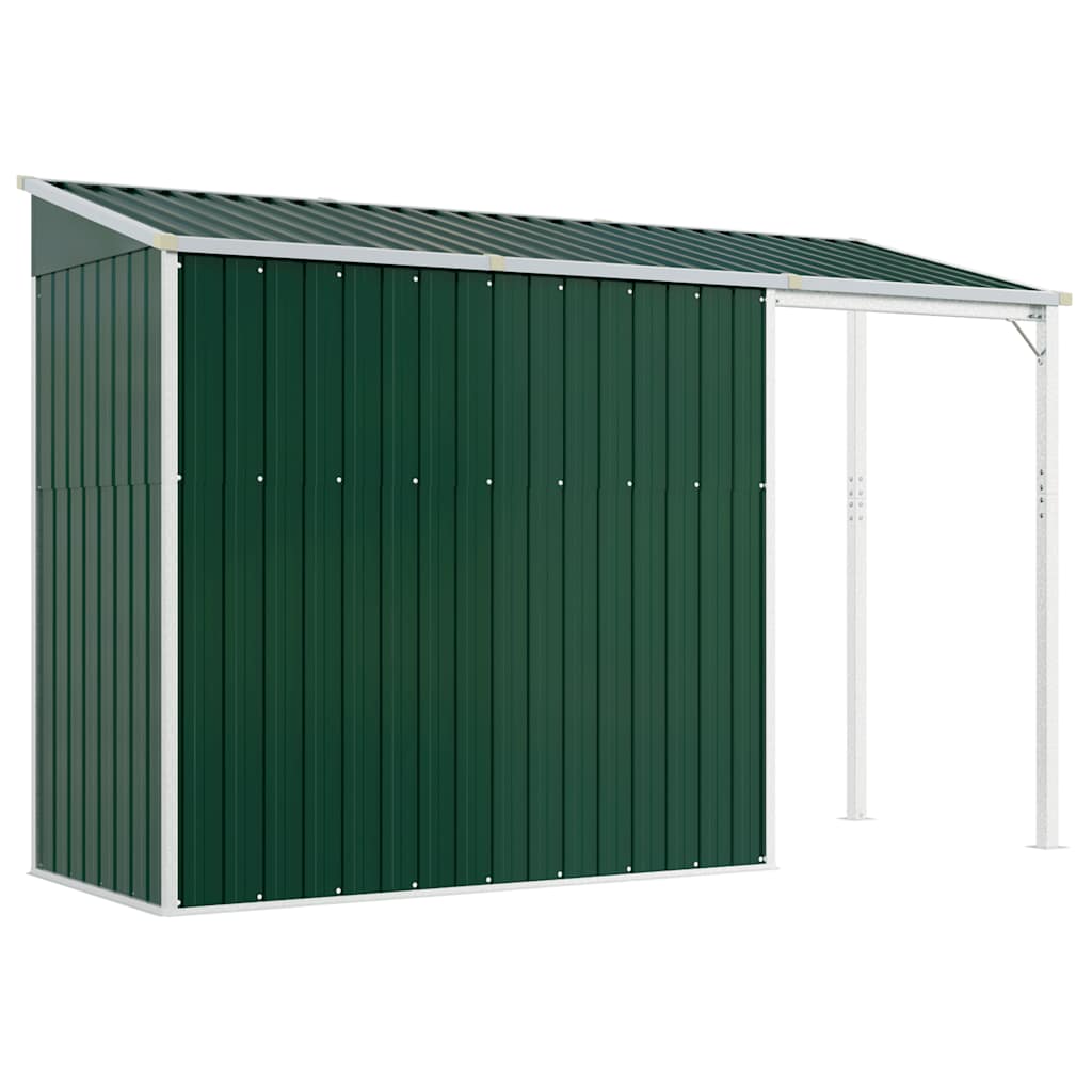 Garden Shed with Extended Roof Outdoor Backyard Storage House Steel vidaXL - Picture 34 of 60
