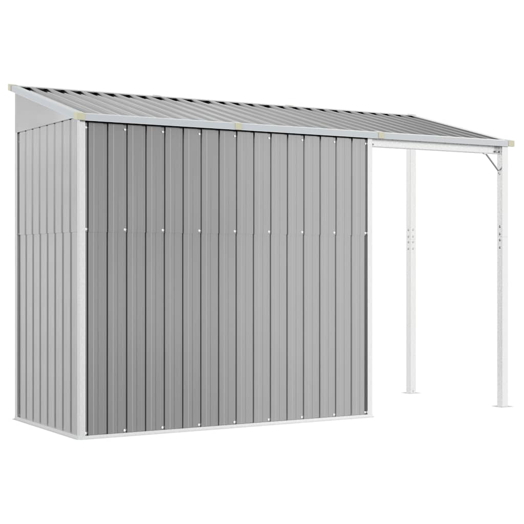 Garden Shed with Extended Roof Outdoor Backyard Storage House Steel vidaXL - Picture 56 of 60