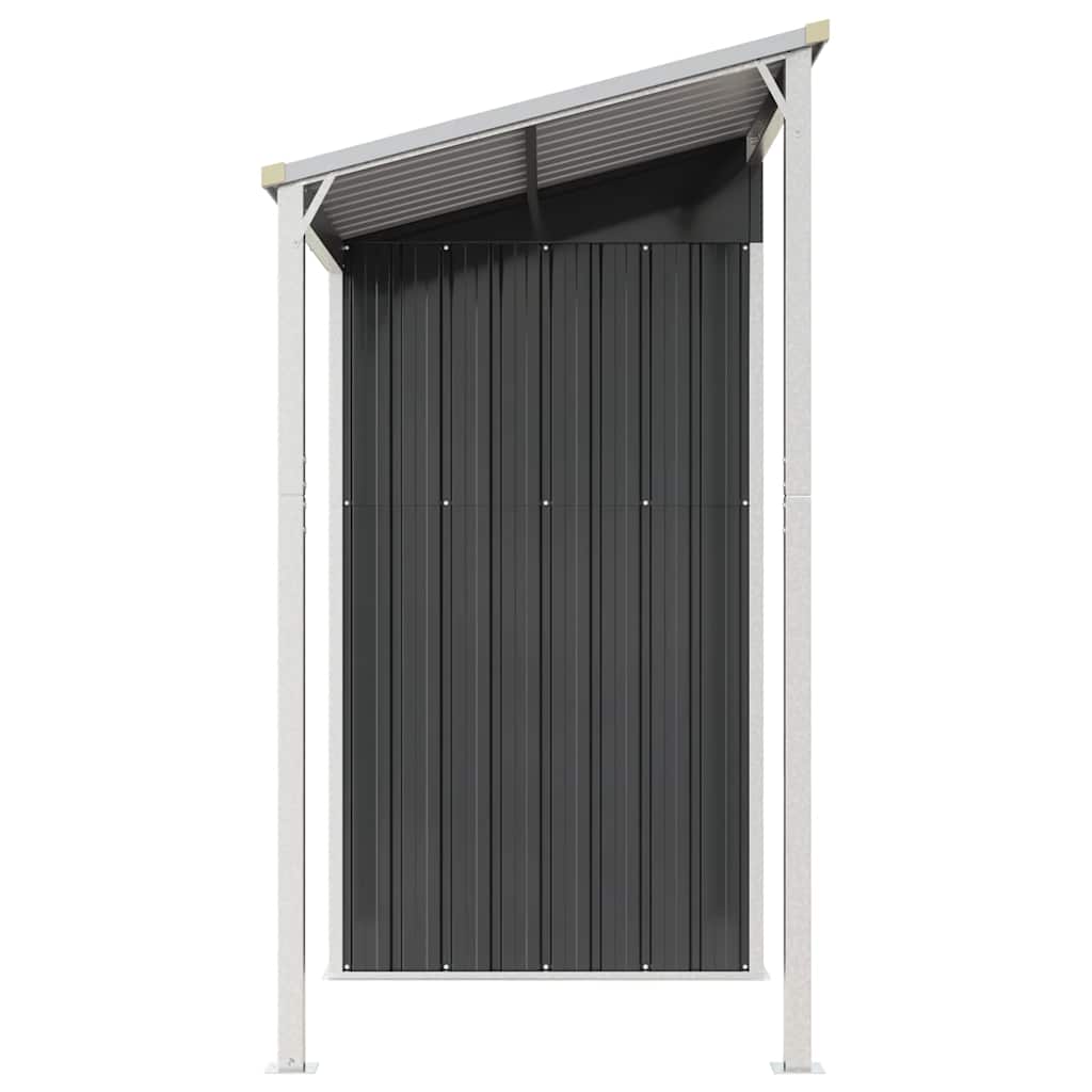 Garden Shed with Extended Roof Outdoor Backyard Storage House Steel vidaXL - Picture 11 of 60