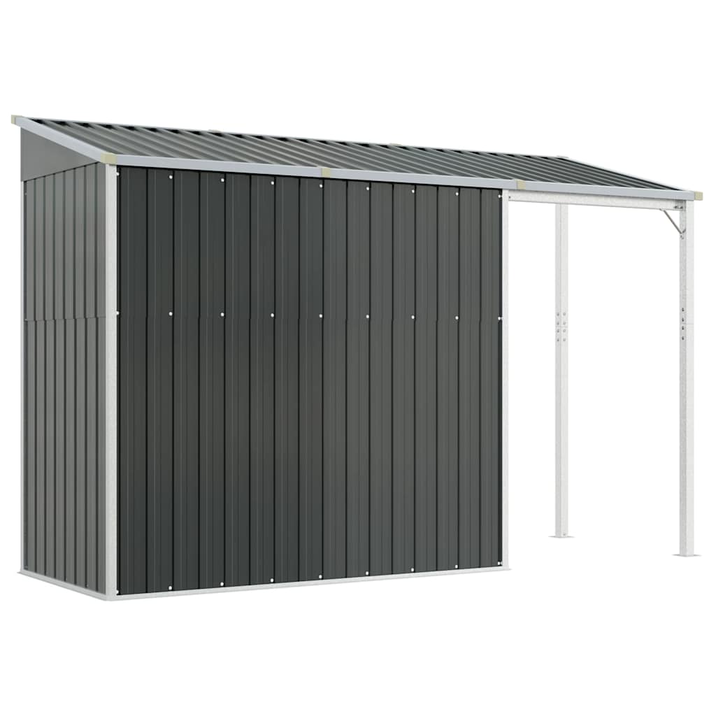 Garden Shed with Extended Roof Outdoor Backyard Storage House Steel vidaXL - Picture 12 of 60