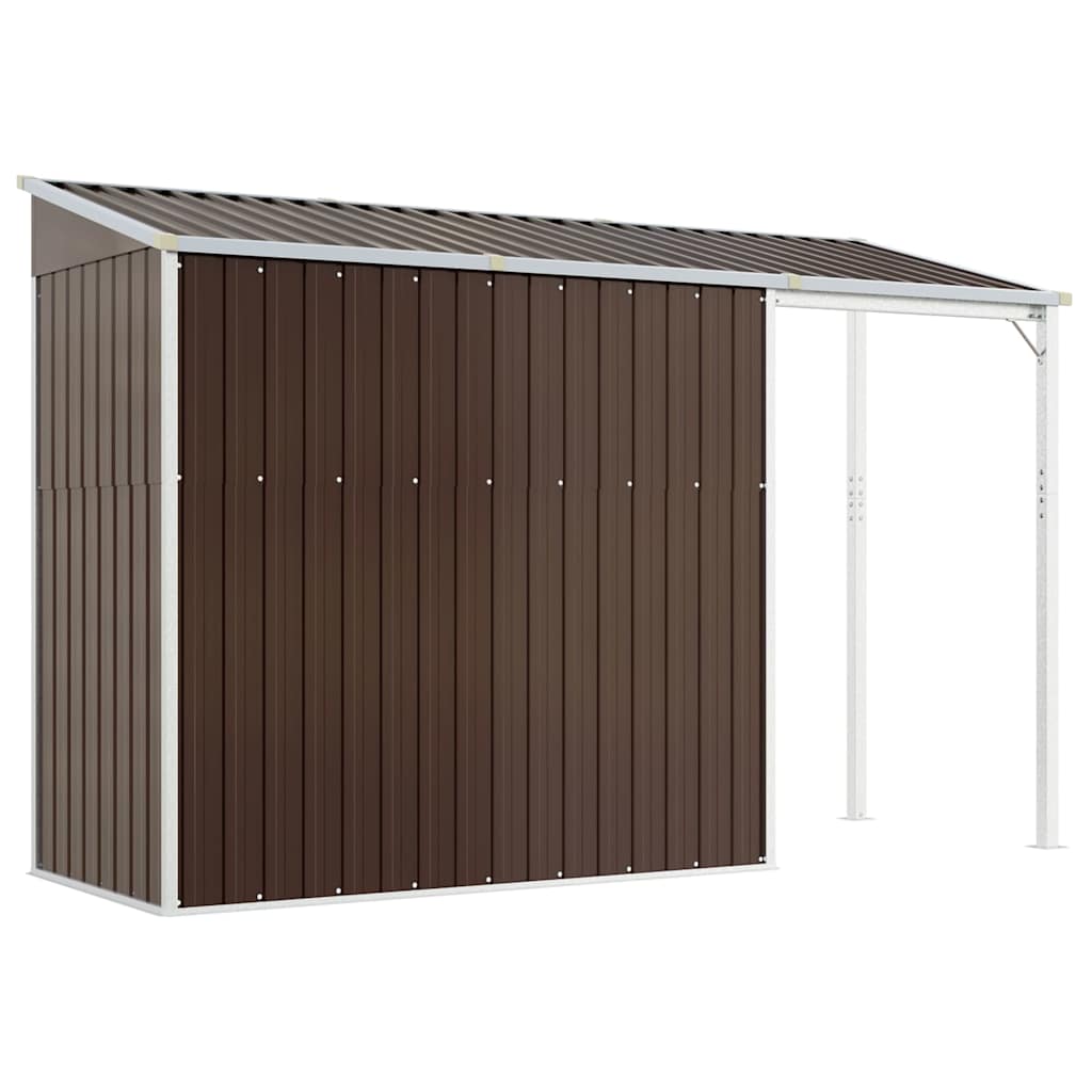 Garden Shed with Extended Roof Outdoor Backyard Storage House Steel vidaXL - Picture 23 of 60