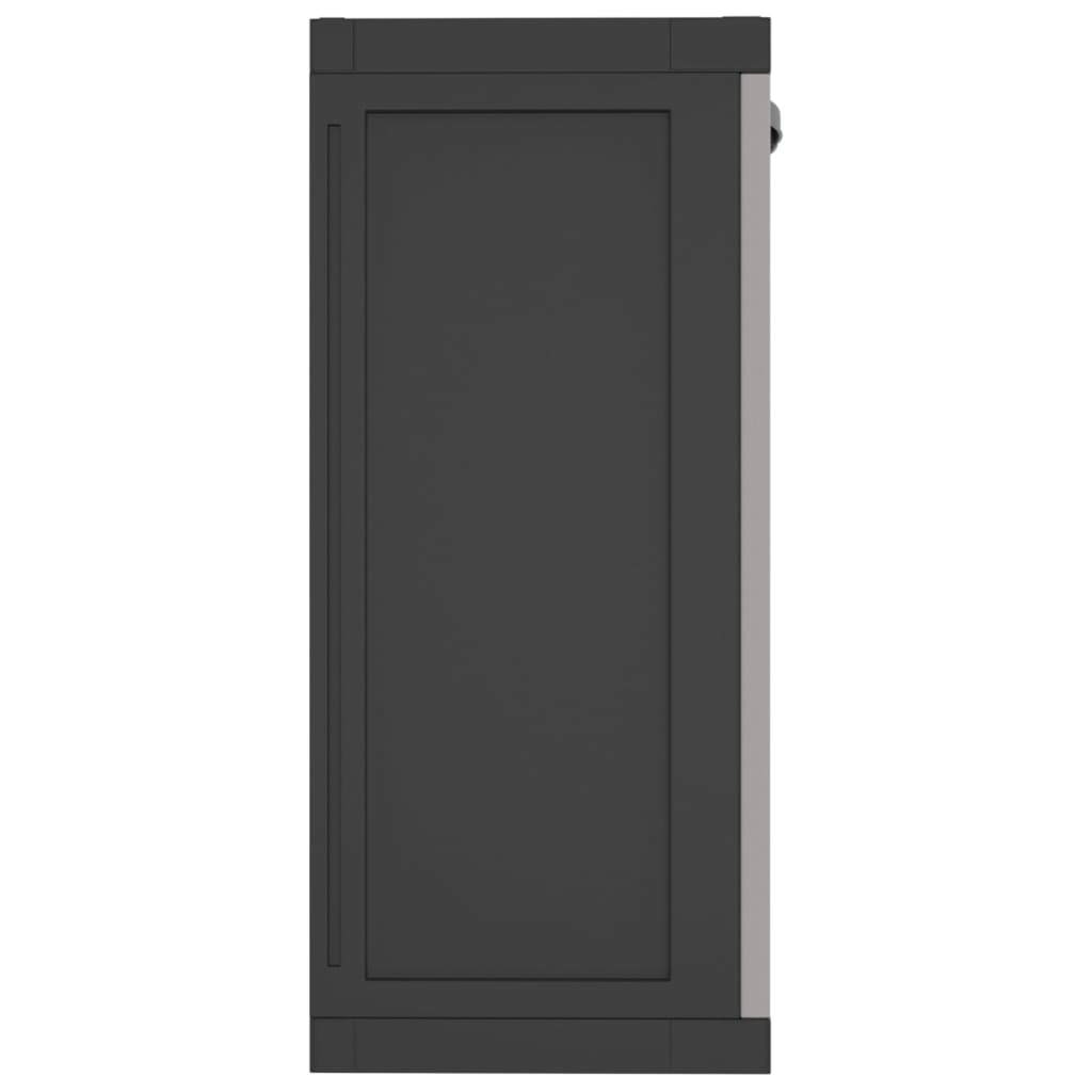 imagem de vidaXL Móvel de arrumação para exterior 65x37x85 PP cinzento e preto6