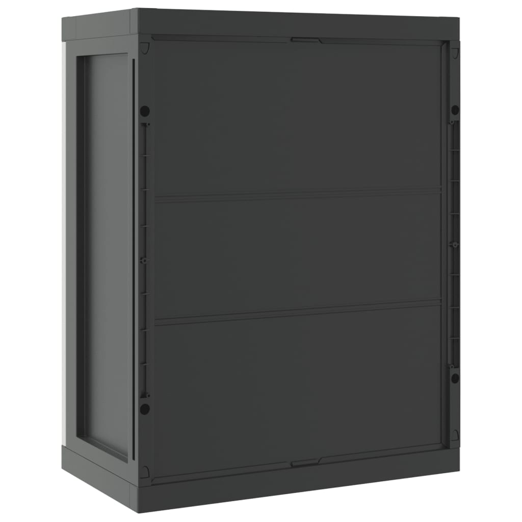 imagem de vidaXL Móvel de arrumação para exterior 65x37x85 PP cinzento e preto7