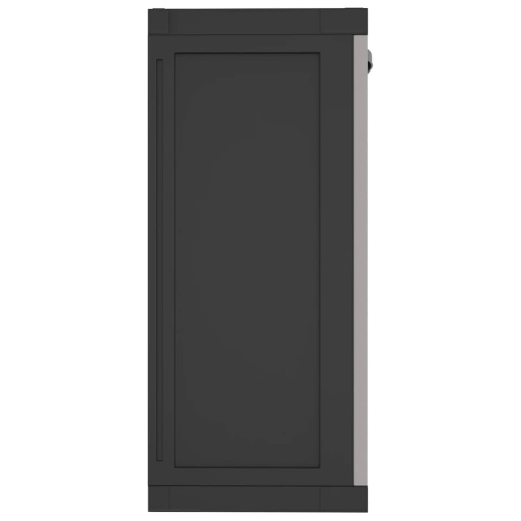 imagem de vidaXL Móvel de arrumação para exterior 97x37x85 PP cinzento e preto6