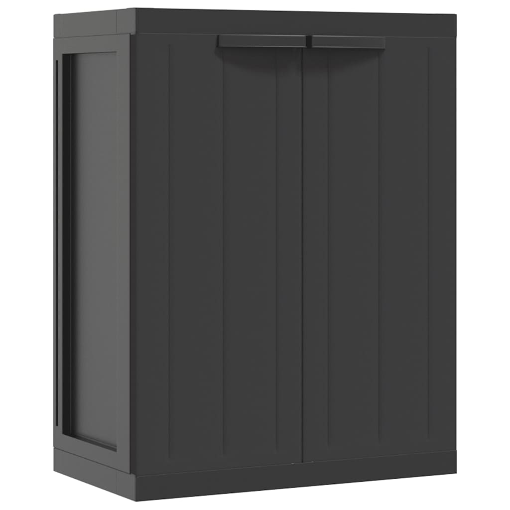 vidaXL Zahradní úložná skříň černá 65 x 37 x 85 cm PP
