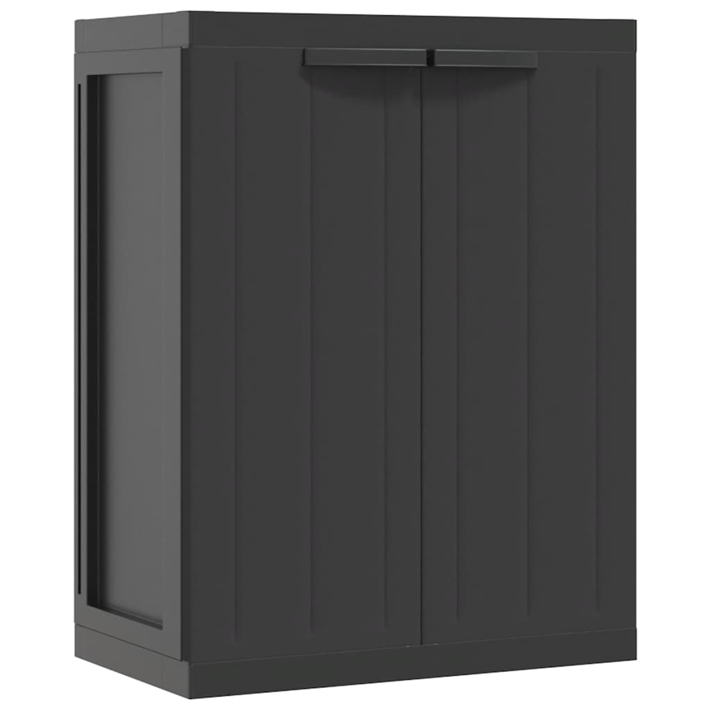 vidaXL Zahradní úložná skříň černá 65 x 37 x 85 cm PP