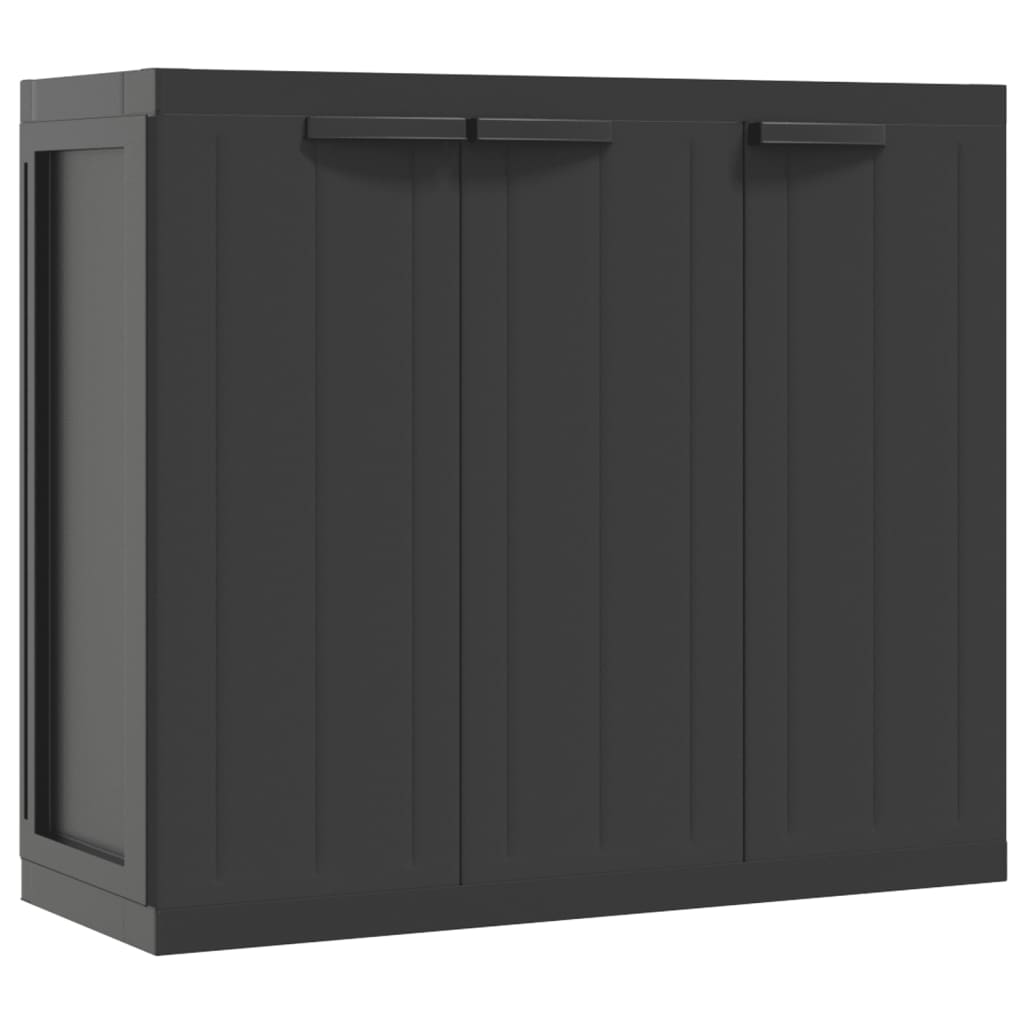 VidaXL Outdoor Storage Cabinet Black 38.2x14.6x33.5 PP