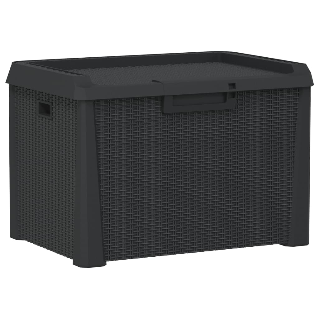 vidaXL Garden Storage Box Anthracite Polypropylene Medium-image-364209