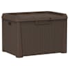 vidaXL aia hoiukast, pruun, 125 l, PP