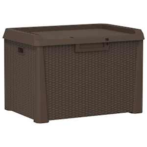 Zahradní úložný box hnědý 125 l PP - obrázek 2