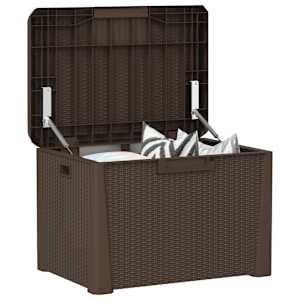 Zahradní úložný box hnědý 125 l PP - obrázek 4