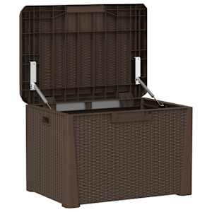 Zahradní úložný box hnědý 125 l PP - obrázek 5