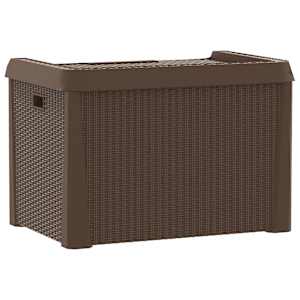 Zahradní úložný box hnědý 125 l PP - obrázek 8