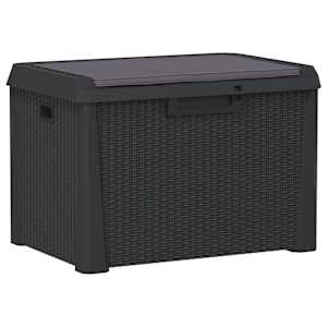 vidaXL aia hoiukast istmepadjaga, antratsiithall, 125 l, PP