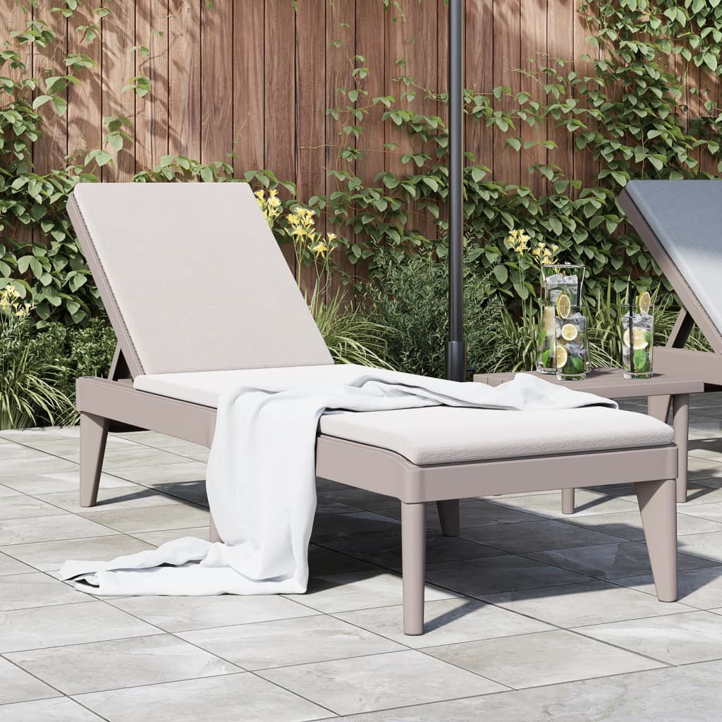 vidaXL Sonnenliege Cappuccino-Braun 186x60x29 cm PP