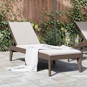 Ležalnik rjav 186x60x29 cm PP