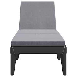 Lehátko s poduškou antracitové 186 x 60 x 29 cm PP - obrázek 4