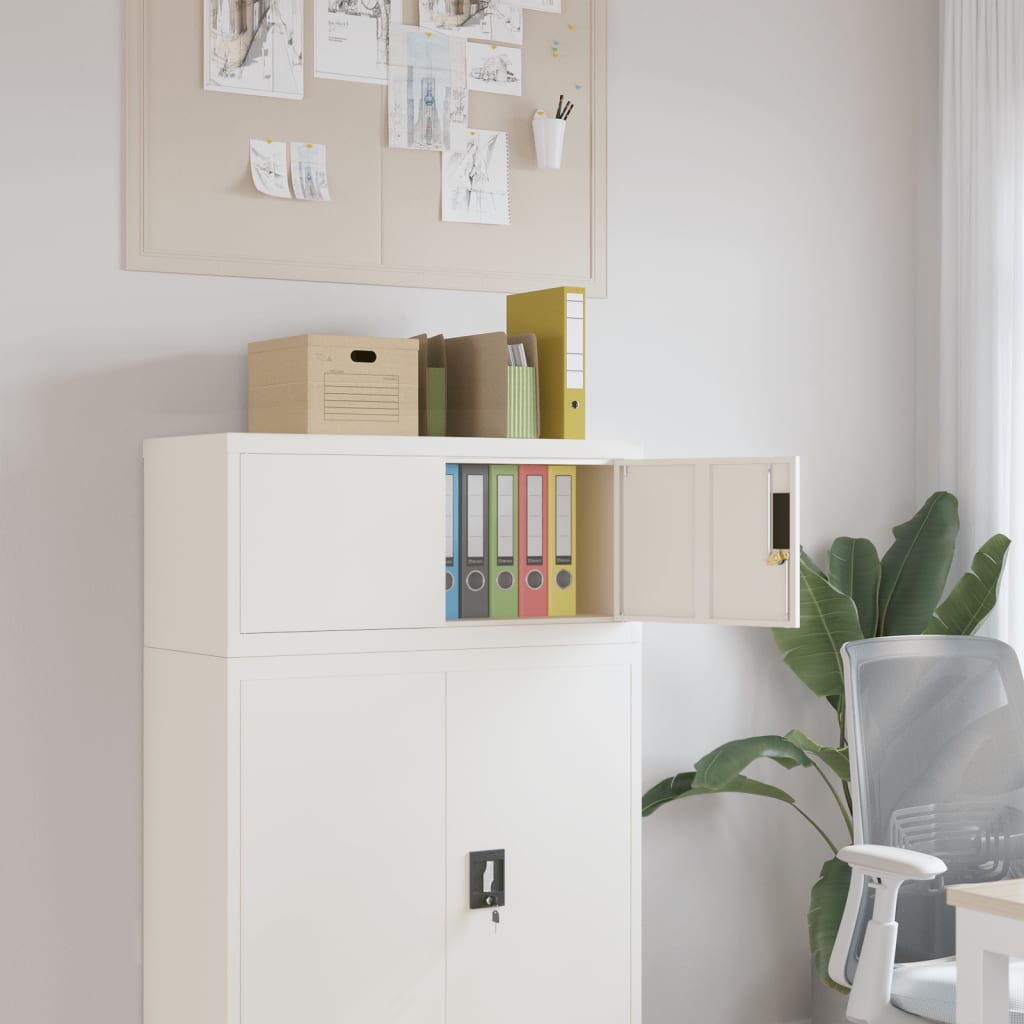 vidaXL Classeur blanc 90x40x40 cm acier 339716
