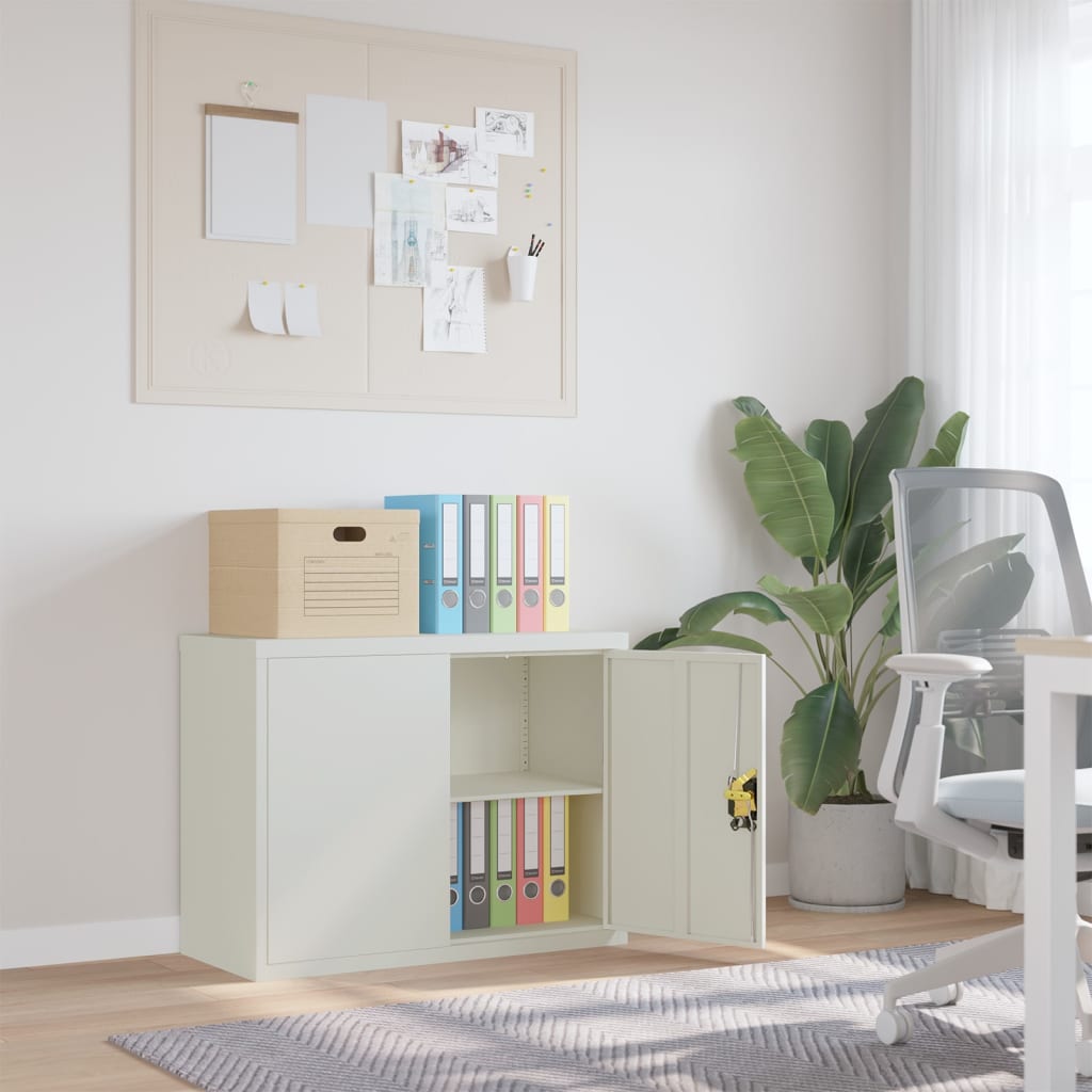 vidaXL Classeur gris clair 90x40x70 cm acier 339721