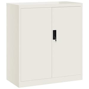 vidaXL dokumendikapp, valge, 79 x 40 x 90 cm, teras