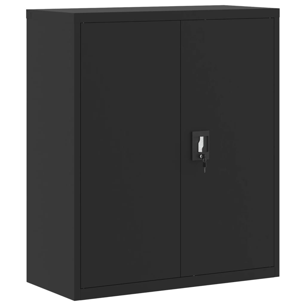 Image of vidaXL File Cabinet Black 90x40x105 cm Steel