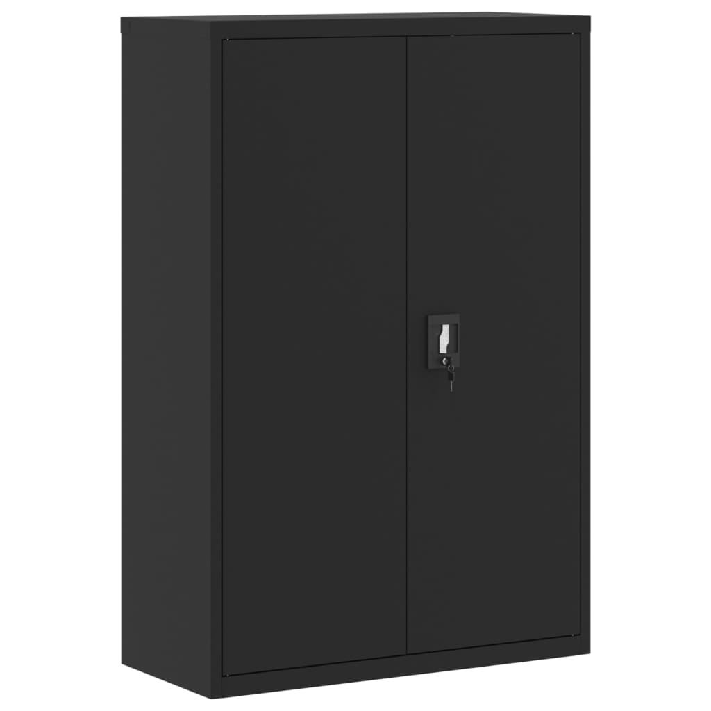 Image of vidaXL File Cabinet Black 90x40x140 cm Steel