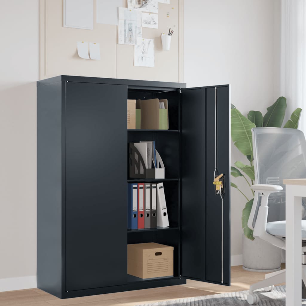 vidaXL Aktenschrank Anthrazit 90x40x140 cm Stahl