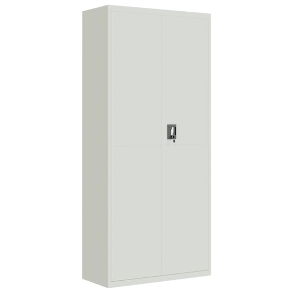 vidaXL dokumendikapp, helehall, 90 x 40 x 200 cm, teras