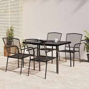 Vrtna jedilna garnitura 5-delna antracitno jeklo