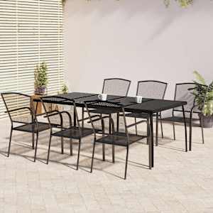 Vrtna jedilna garnitura 7-delna antracitno jeklo