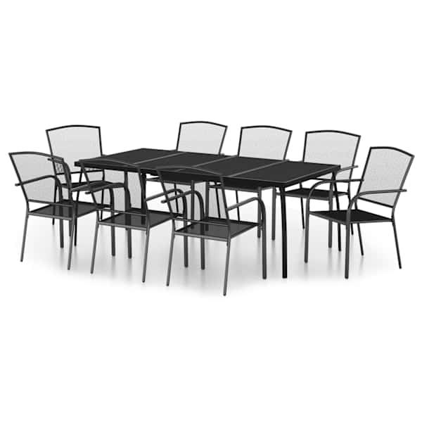 vidaXL 9-osaline aia s&ouml;&ouml;gim&ouml;&ouml;bli komplekt, antratsiithall, teras