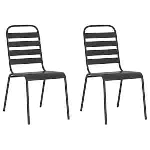 3dílný zahradní jídelní set antracitový ocel - obrázek 4