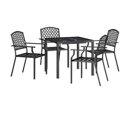 vidaXL 5dílný zahradní jídelní set antracitový ocel