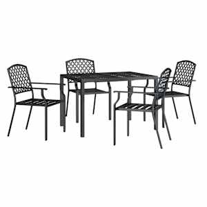 vidaXL 5dílný zahradní jídelní set antracitový ocel