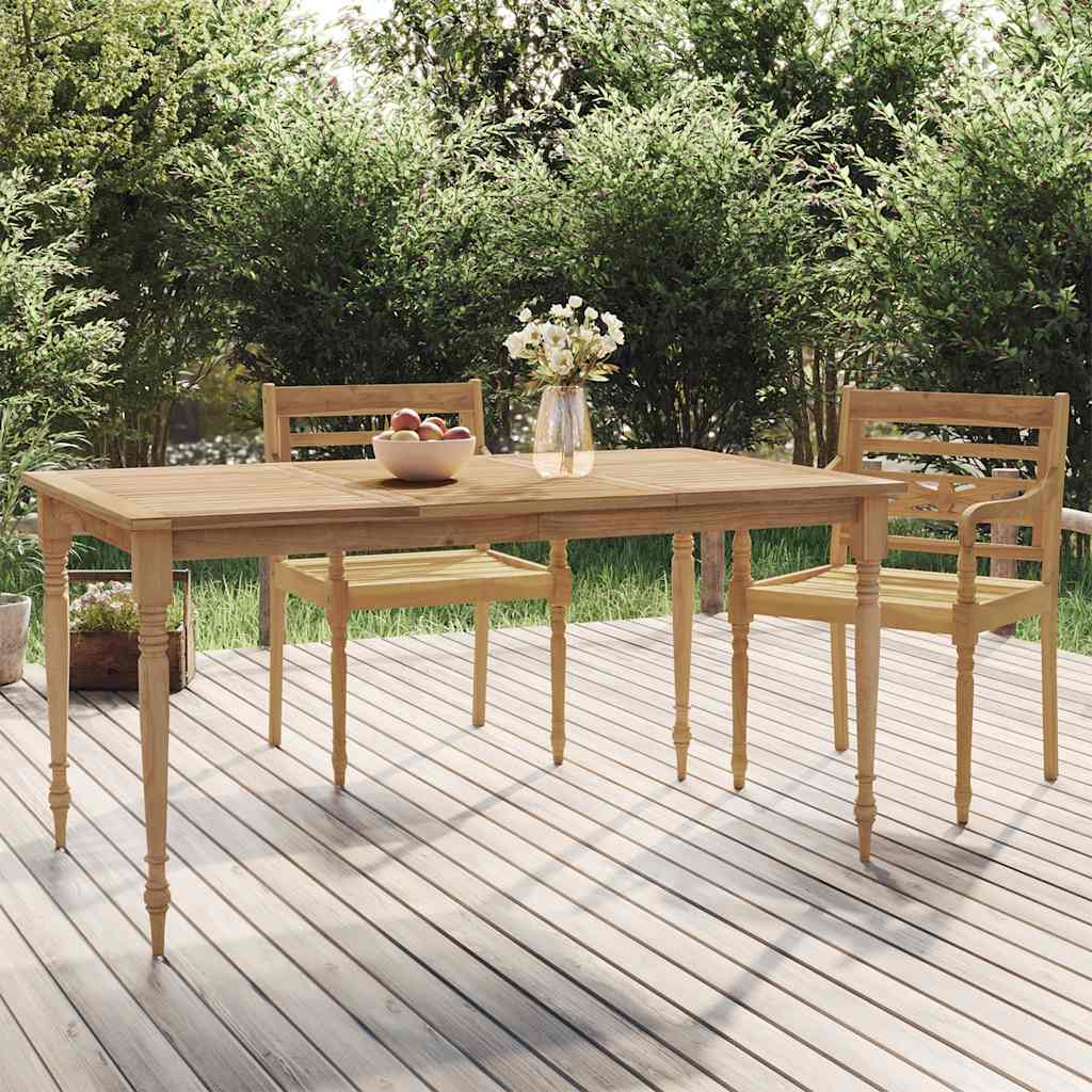 vidaXL Batavia-Tisch 85x85x75 cm Massivholz Teak