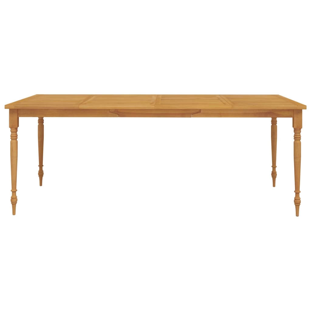 vidaXL tömör tíkfa Batavia asztal 200 x 100 x 75 cm