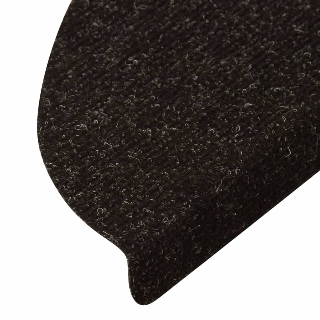  Schodiskové rohože samolepiace 10 ks antracitové 56x17x3 cm