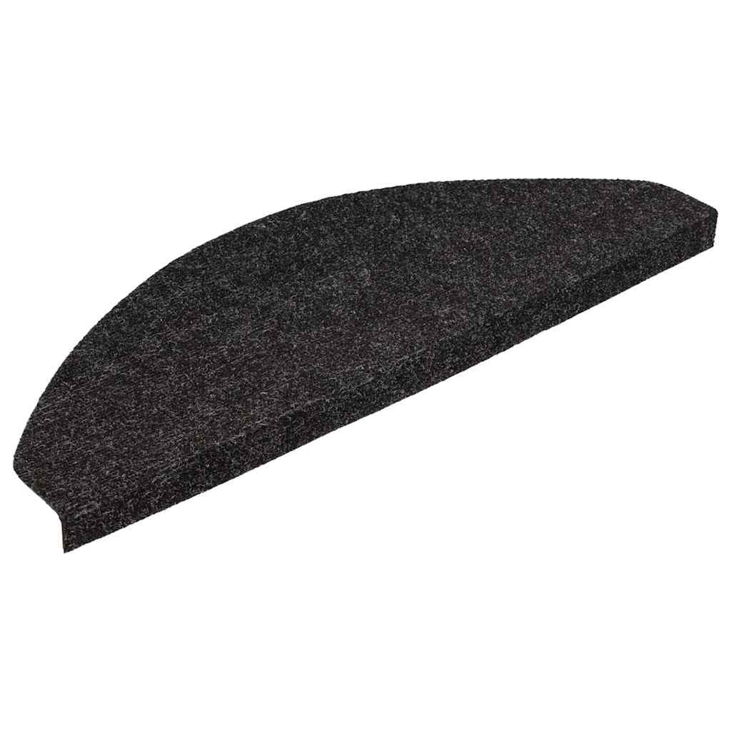 vidaXL Covorașe de scări autoadezive, 10 buc., antracit, 65x22,5x3,5cm