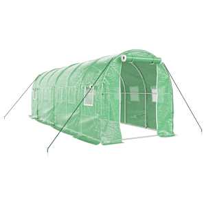 Skleník s ocelovým rámem zelený 12 m² 6 x 2 x 2 m - obrázek 2
